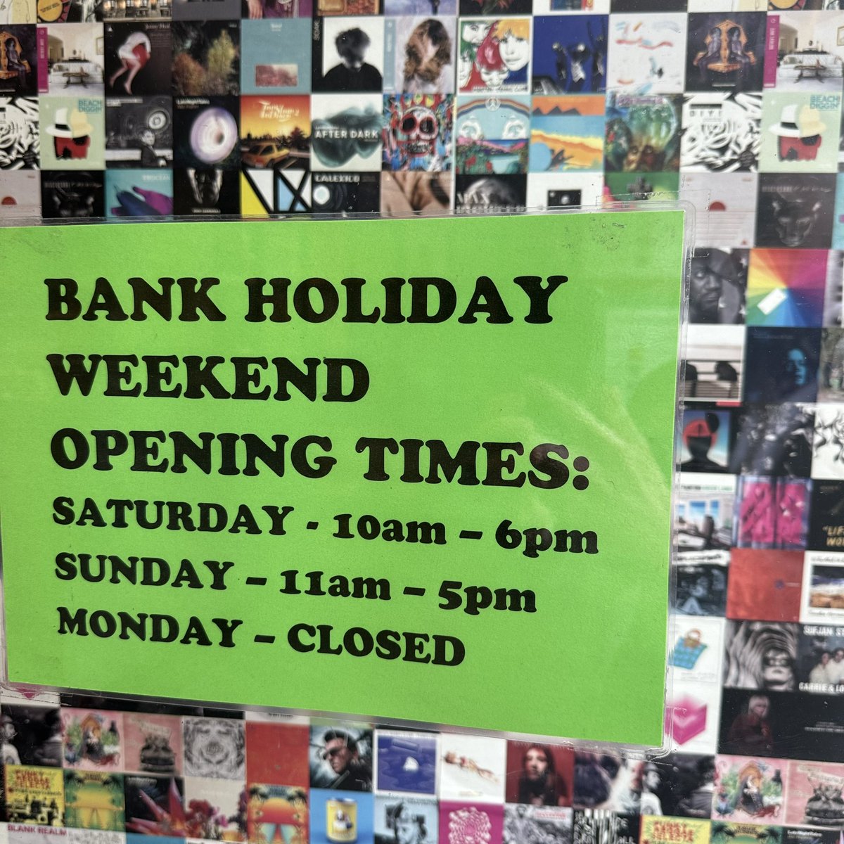 That’s it for today. Closed tomorrow for Bank Holiday Monday, back OPEN Tuesday morning at 10am. See you then 👋 Online 24/7 piccadillyrecords.com