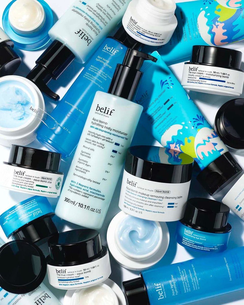 Stay hydrated from cleansing to moisturizing! 💧💙 bit.ly/34olEck #belifSkincare #HydrationMatters #GlowingSkin