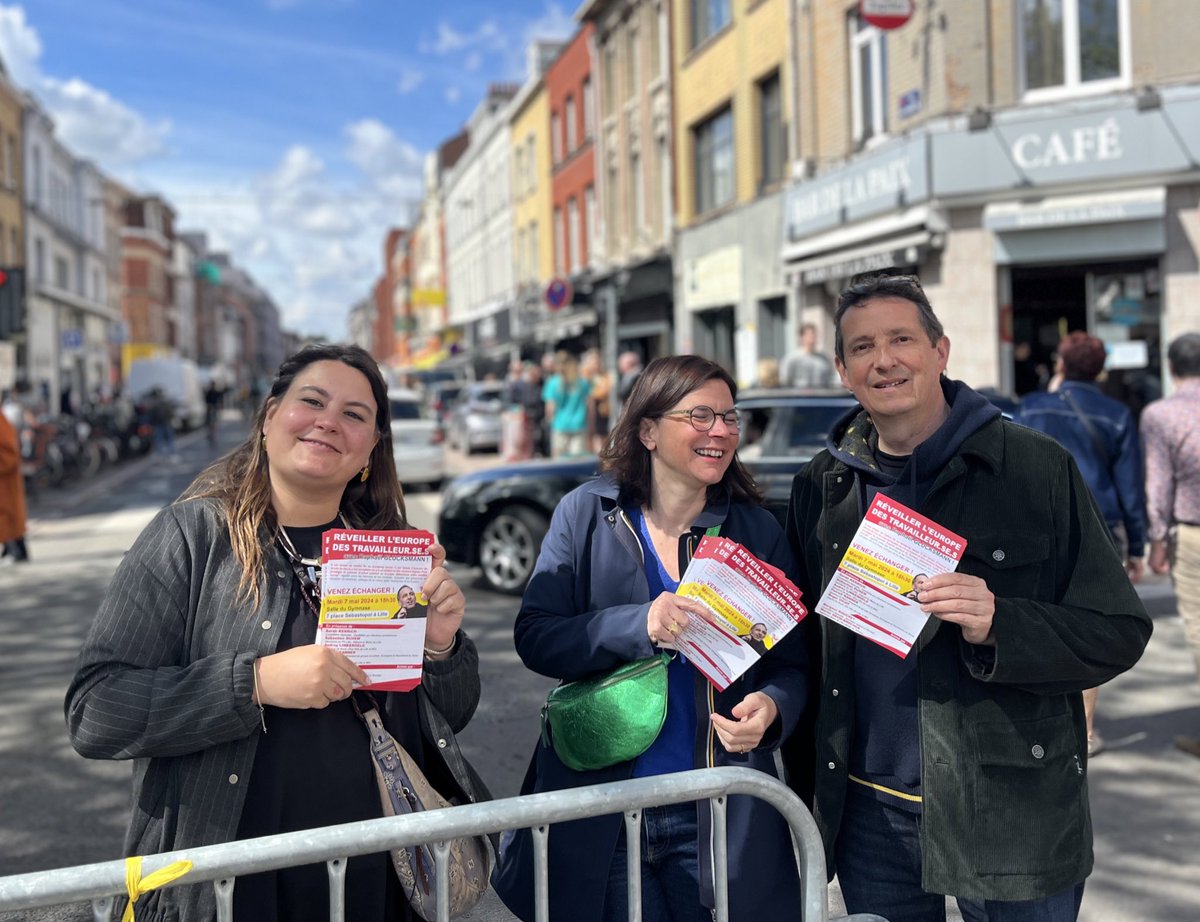 Difficile de se réveiller ce matin après le bal du Cheval Blanc, mais on l’a fait quand même parce qu’il faut #ReveillerLEurope 🇪🇺🌹 ✅ RDV mardi 18:30 salle du Gymnase à #Lille pour une réunion publique consacrée à l’emploi, droits des travailleurs et pouvoir d’achat en #Europe