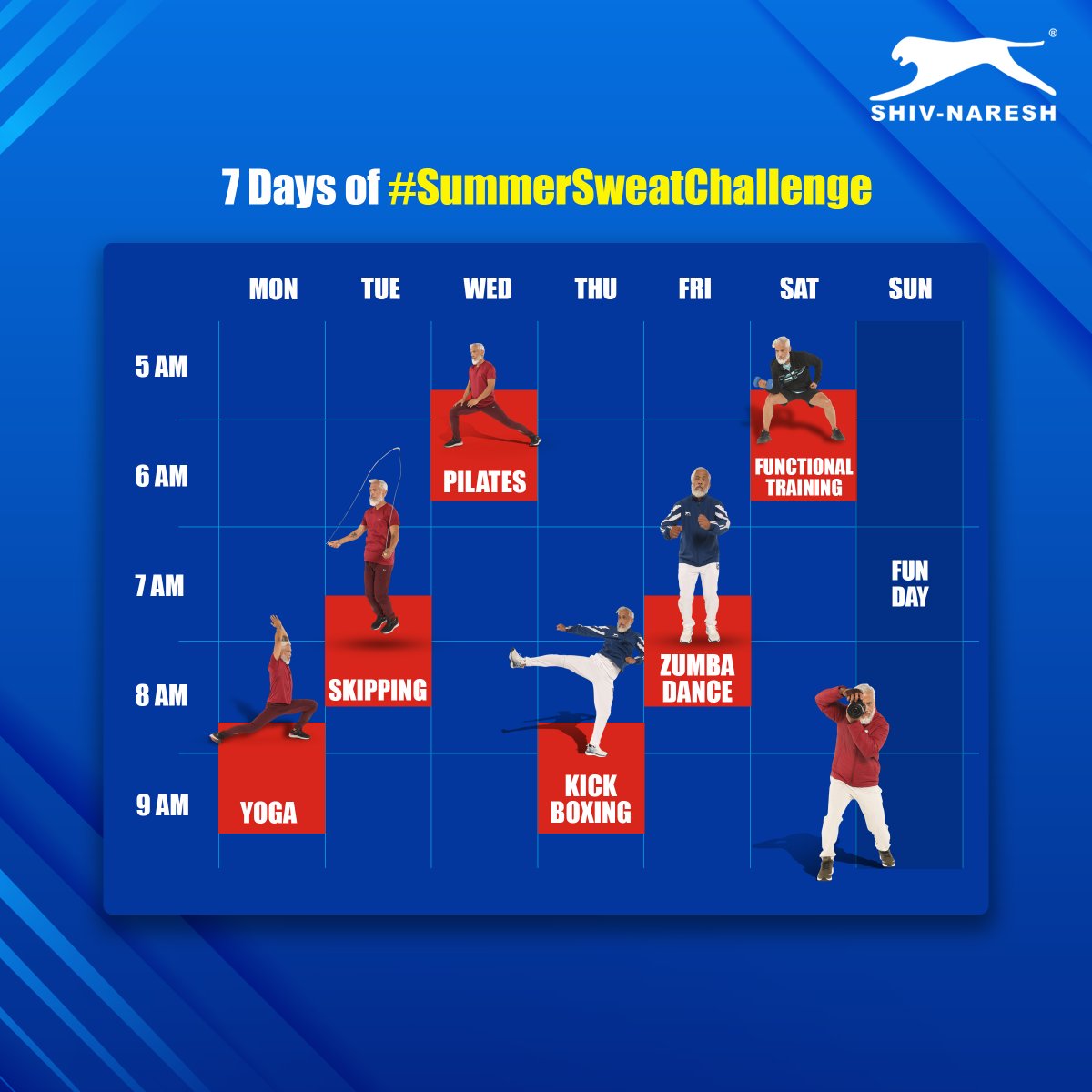 #GiveawayAlert Participate Now!    
Giveaway Rules:  
1. Follow us on X.com and on YouTube at youtube.com/@shivnareshind  
2. Share your progress using #SummerSweatChallenge  
3. Retweet the post using #ShivNaresh
     
Tag your friends in the comments for BONUS…