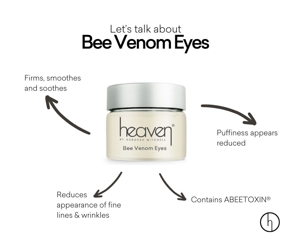 What is Bee Venom Eyes? 👀 Bee Venom Eyes is a firming, smoothing, and soothing eye cream, perfect for puffy and dull eyes. It gets to work on fine lines & wrinkles for an anti-ageing effect.

Shop now: shop.heavenskincare.com/bee-venom-eyes…

#HeavenSkincare #eyecream #skintips #skingoals