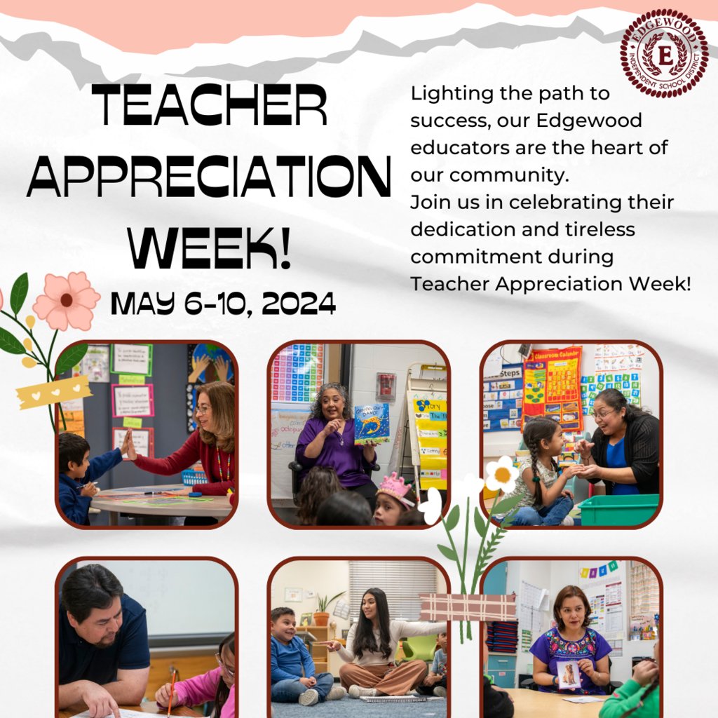 ✨ Celebrating Teacher Appreciation Week at EISD! Let's celebrate the dedication and passion of our educators who shape the future every day. Join us in showing gratitude for their incredible work!🍎 #IChooseEdgewood