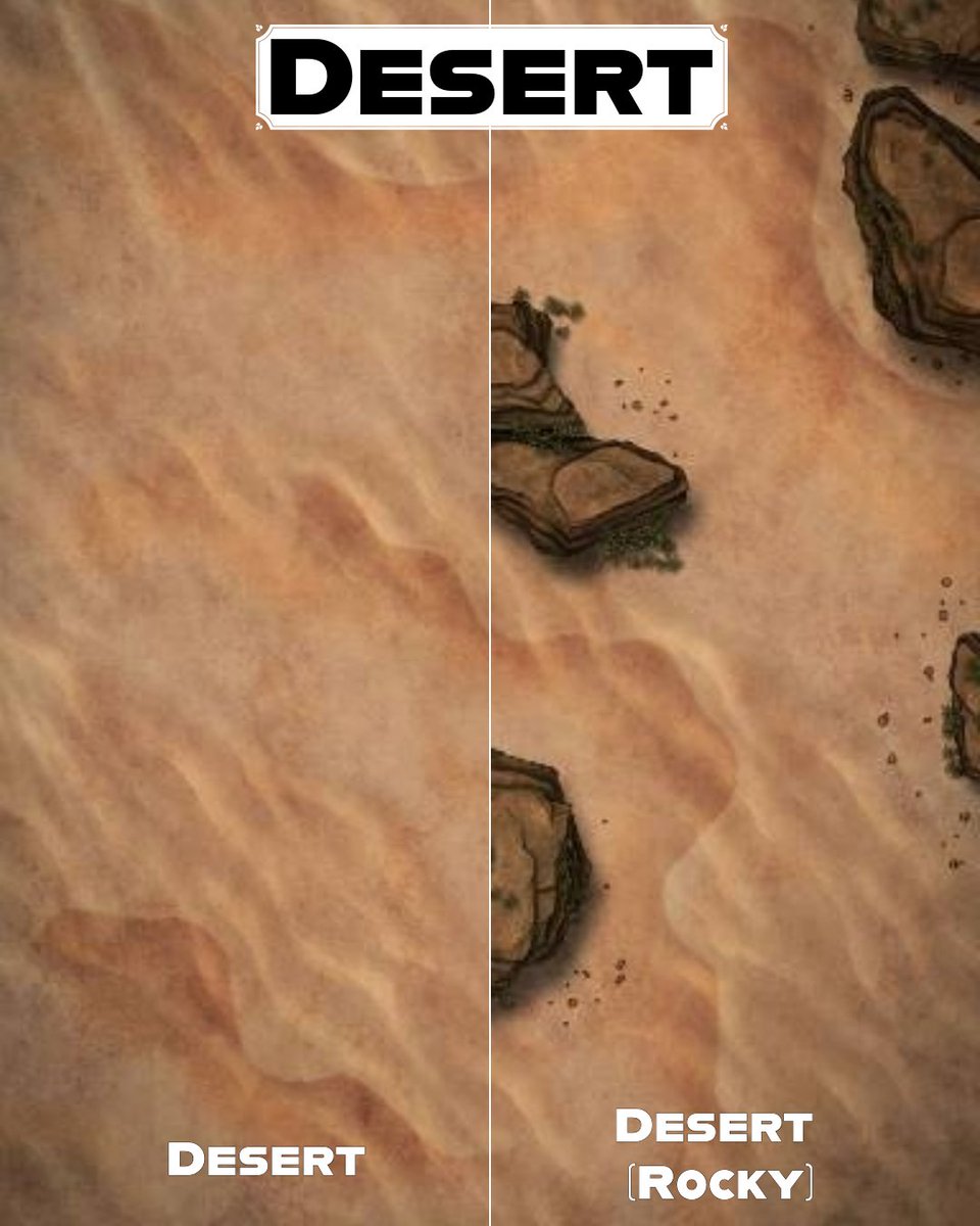 Some people don’t like sand. They say it’s coarse and irritating. For everyone else, there’s this beautiful, fully animated dune sea map and its many variants! l8r.it/uyUh #dnd #dnd5e #dndmaps #battlemap #dungeonsanddragons #maps #rpg #rpgart #art #dungeonmaster