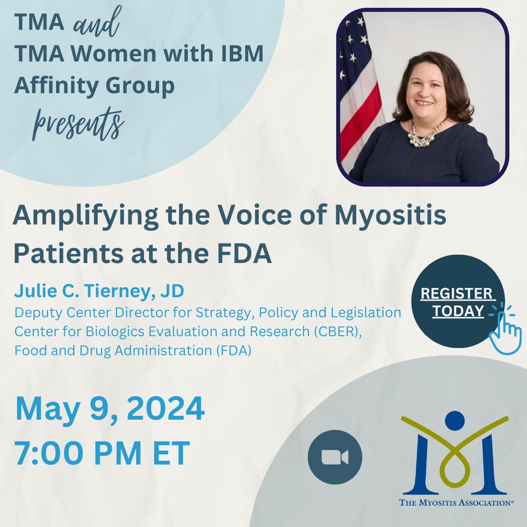 Your voice is powerful! Join us in a groundbreaking virtual event with Julie C. Tierney from the FDA, as we explore how patient advocacy can drive progress in myositis research. us02web.zoom.us/meeting/regist…