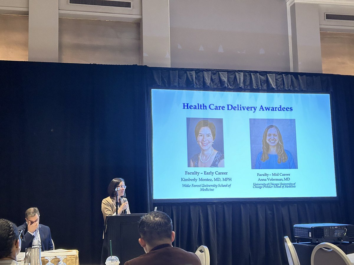 Kudos to the great @KimberlyMontez for winning the @AcademicPeds Health Care Delivery award for her amazing work at @wakeforestmed improving the health of the community. #PAS2024 #AAPCOCP