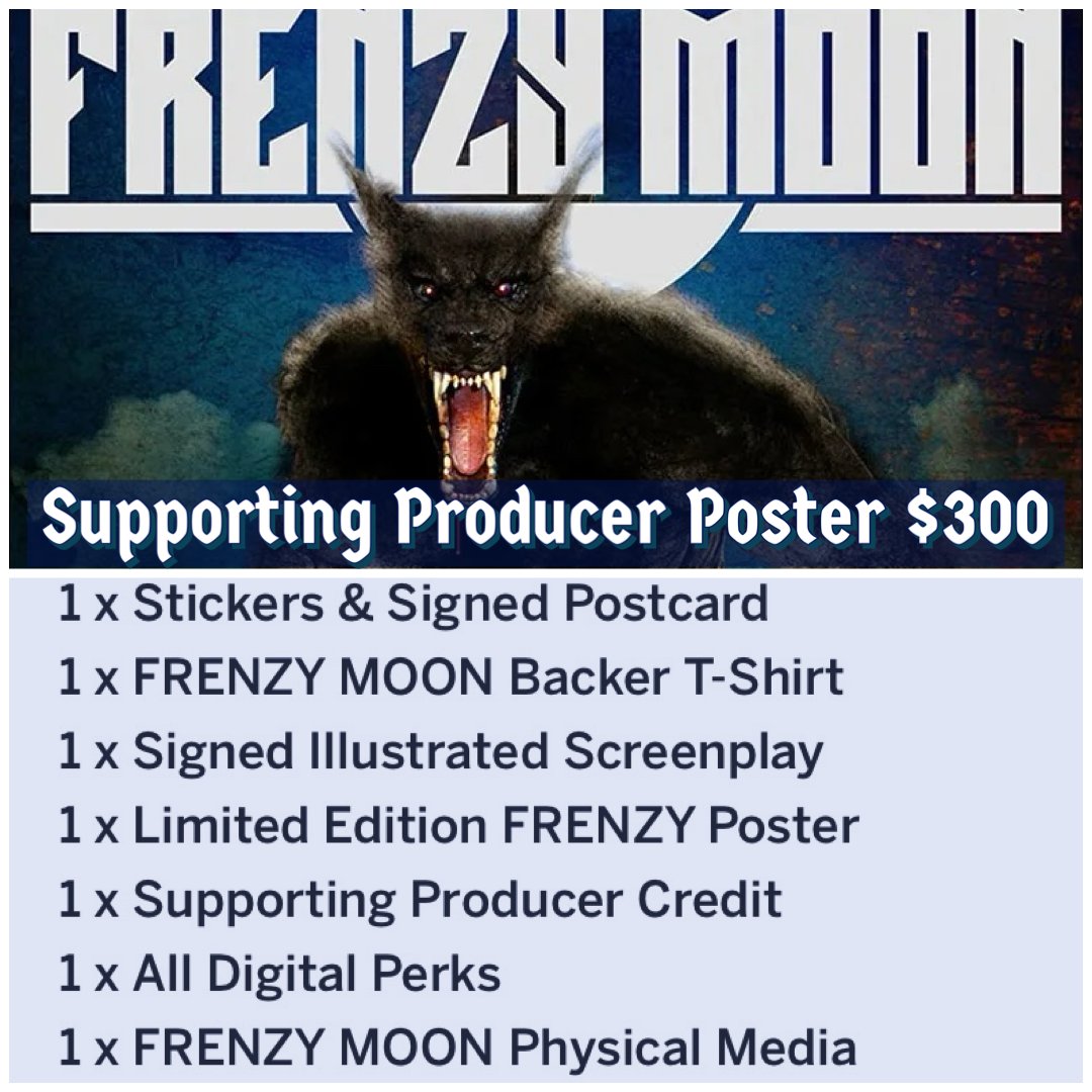 The FRENZY MOON #practicaleffects #werewolf #movie on #Indiegogo is PACKED with perk items including signed physical media (just added). Help us reach our next goal of  24K! #HorrorMovies #cultmovies indiegogo.com/projects/frenz…