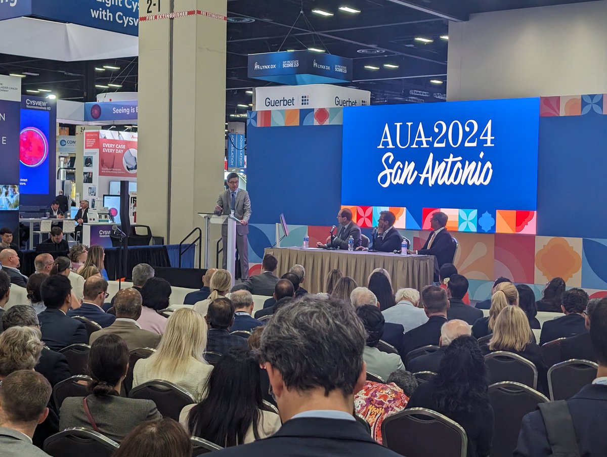 Presenting in front of a packed house, @UrogerliMD discusses MoonRISe-1 trial for IR-NMIBC with @JanssenUS . I'm 90% sure this man doesn't sleep, but it's been a great year of research and he's an awesome mentor! @MoffittNews @MoffittGUOnc #AUA2024