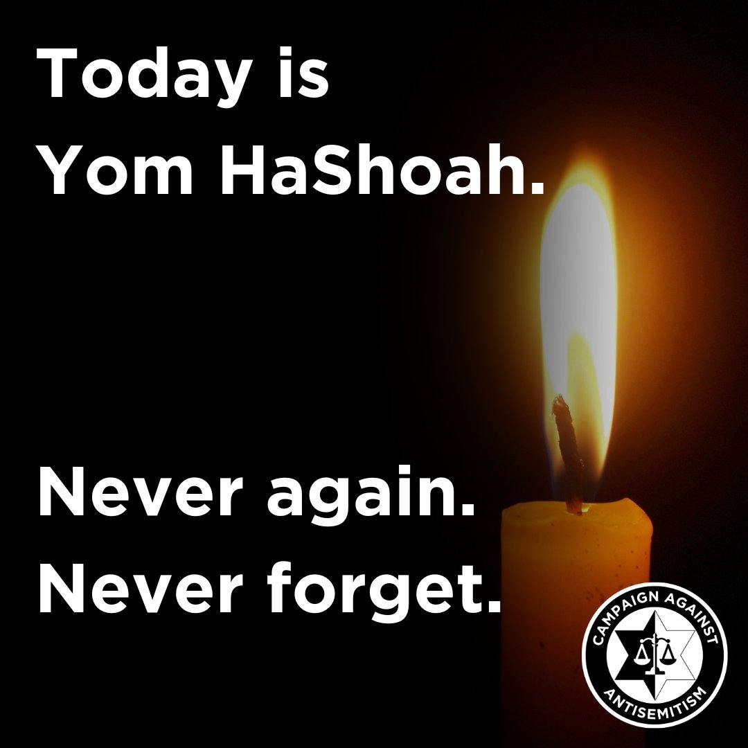 Today, on Yom HaShoah, we remember the six million Jews murdered during the Holocaust, the darkest period in history. We will never forget the victims, and we honour the survivors. Never forget.