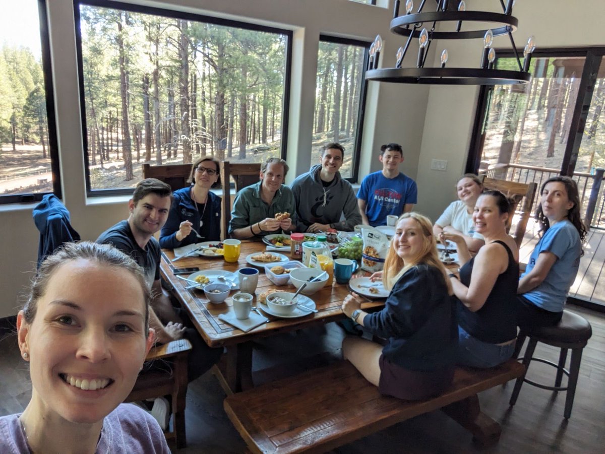 RitaSattler's tweet photo. The Sattler Lab had their first lab treat! Thanks everyone for a fun time together including Xtreme sports, lots of cooking (and food) and endless laughter and silliness! Just what we needed! ⁦@lougittings⁩ ⁦@ashtonmspillman⁩ ⁦@domneuro⁩ ⁦@BarrowNeuro⁩ https://t.co/xrBo0x0qsG