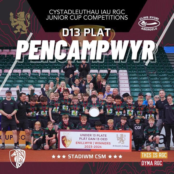 Lon is Eirias / Road to Eirias

Llongyfarchiadau @clwb_rygbi_gele 

Winners of the @RGCNews plate with a strong perfomance scoring some great tries against a physical @COBRA_RFC  side.