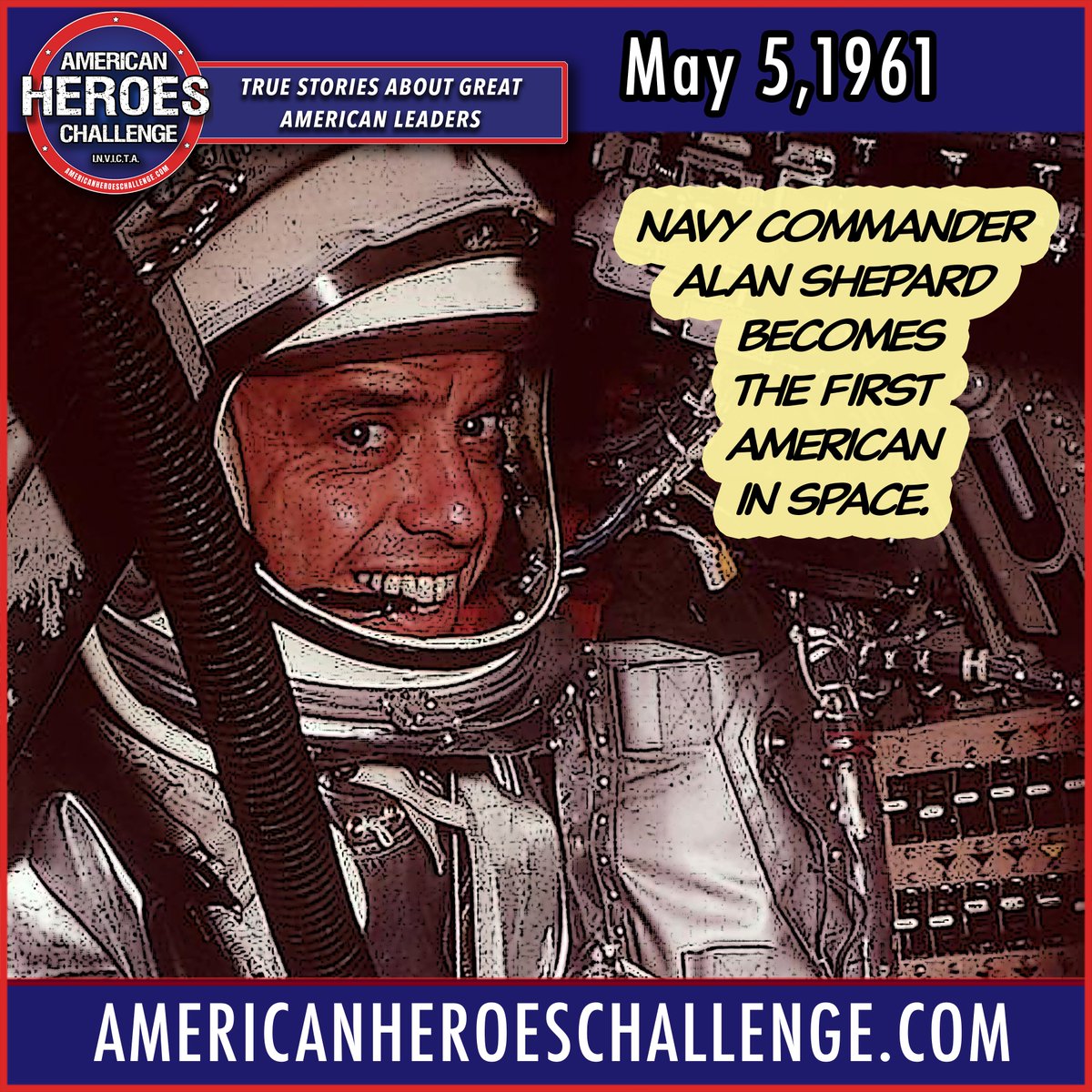 (1) Alan Shephard, a United States Naval aviator, became the first American and the second man in space on this day. Shepard was a remarkable American and an impressive leader. Learn about him and share his story. 🧵#usnavy #americanhistory