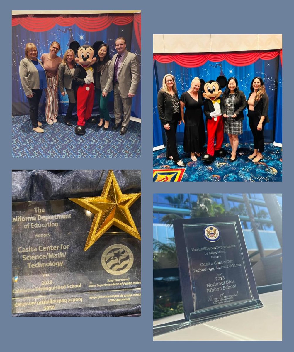 Four years ago, Casita was honored with the 2020 Distinguished School Award. Fastforward to 2024, we were back at the Disney Hotel as a 2023 National Blue Ribbon Award recipient. My heart is so proud of our Casita learning community. 💛🖤 #Casita4Life