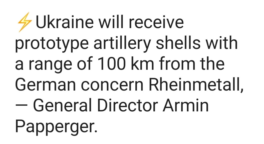 A week after German defense company Rheinmetall's Director had his home burned, they announce shipment of 100km range artillery shells to Ukraine. 

Now, THAT'S how you deal with Russians.