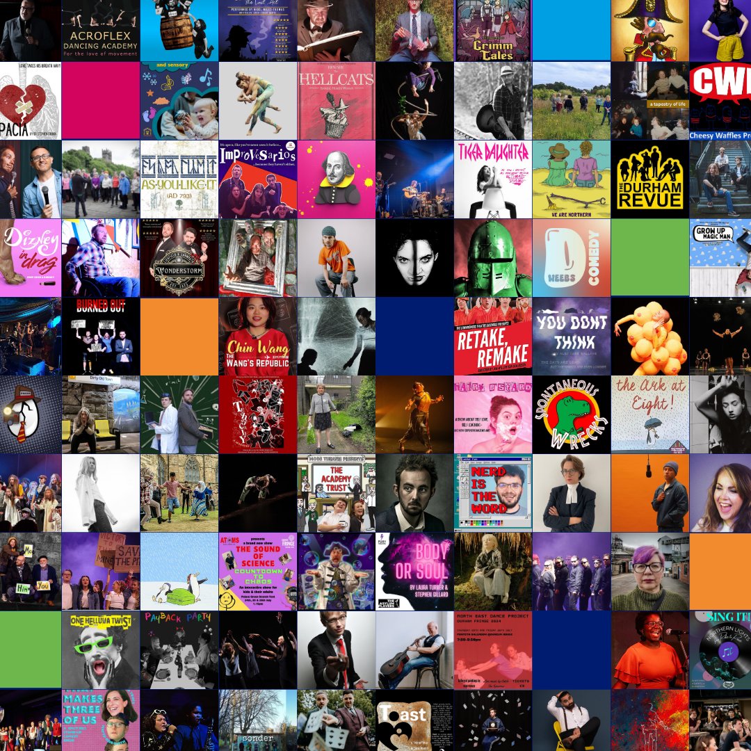 WOW! 🤯It's hard to believe just how many performers we have joining us this year at the Durham Fringe! Can you spot your poster in the mix? 🔍🧐 For more information on all these fabulous shows, visit durhamfringe.co.uk/events