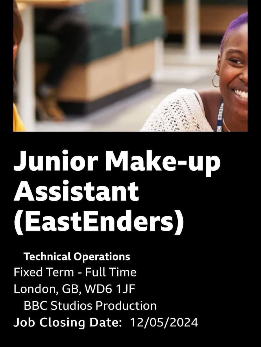 Exciting Opportunity Alert! 🚀 Thriving Stockwell have been approached offering this amazing opportunity to work on BBC EastEnders as a Junior Make-up Assistant role! 💄 Apply NOW: shorturl.at/bgD45 #MakeupAssistant #TVdrama #CareerOpportunity #job