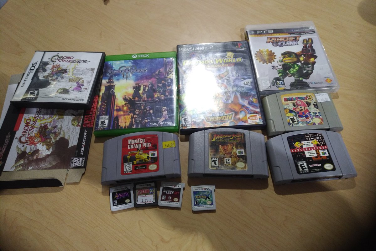 Video game haul from the day.

Was happy to get the ratchet clank collection.

And some 3Ds games that had been missing long ago.