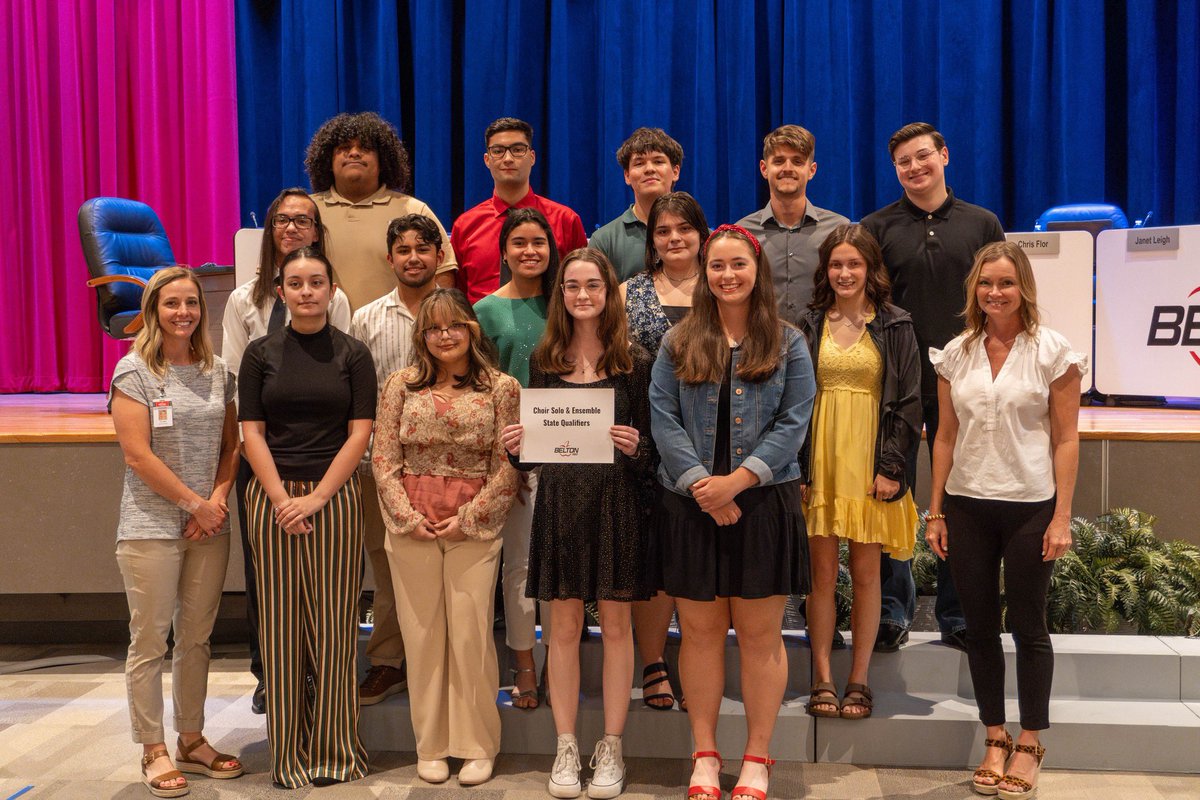 Choir Solo & Ensemble State Qualifiers were recognized at the April Board of Trustees Meeting. #EACHandEVERYstudent #CelebrateBISD🍎 📸 bit.ly/3WdlDRd