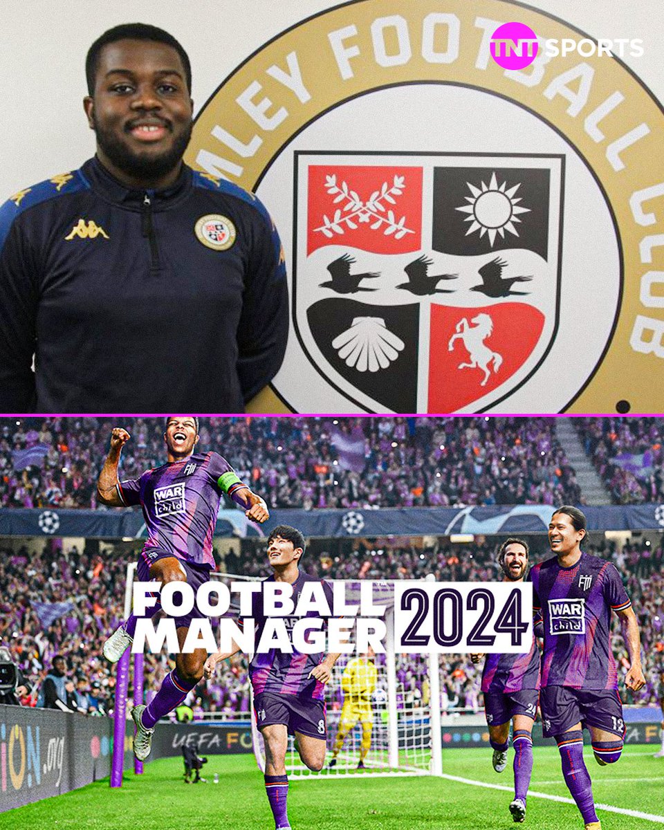 Nathan Owolabi was hired by Bromley earlier this year through what he had learned while playing Football Manager 💻 He has just helped the club secure their entry into the Football League for the first time in their 132-year history! What a story 🥰️