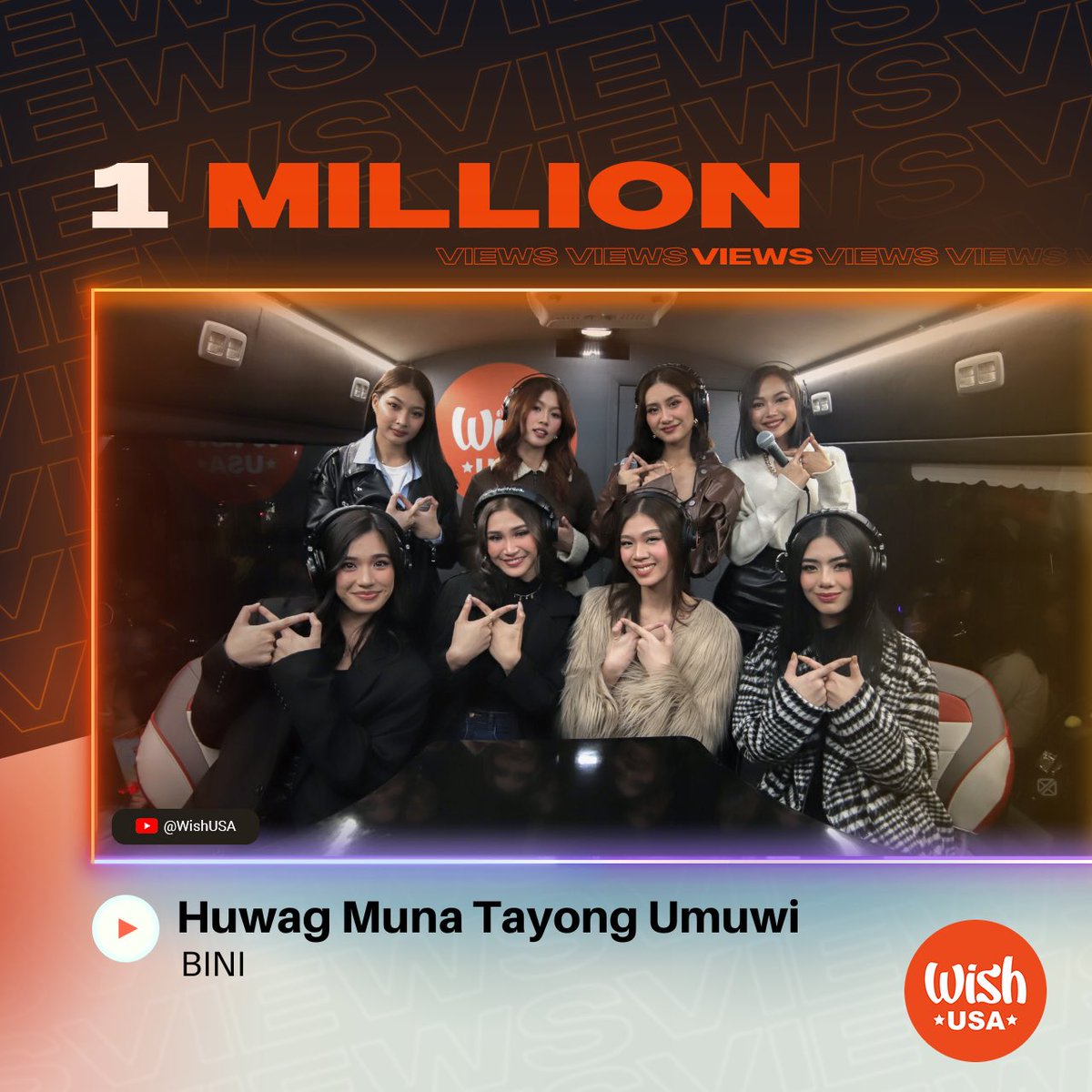 Hey BLOOMs, get ready to dance! 🎉 BINI’s “Huwag Muna Tayong Umuwi” is skyrocketing views above the million mark! 🚀 Let’s keep the love coming and take them to the top! 💃🎶 #BINI #PpopRising

#HuwagMunaTayongUmuwi #PpopRising #BLOOMs #BINIPhilippines #OPM #PinoyPop #MusicHits
