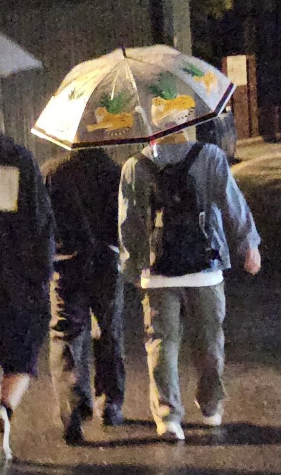 so mj holds the umbrella for jinjin… ok princess jinjin