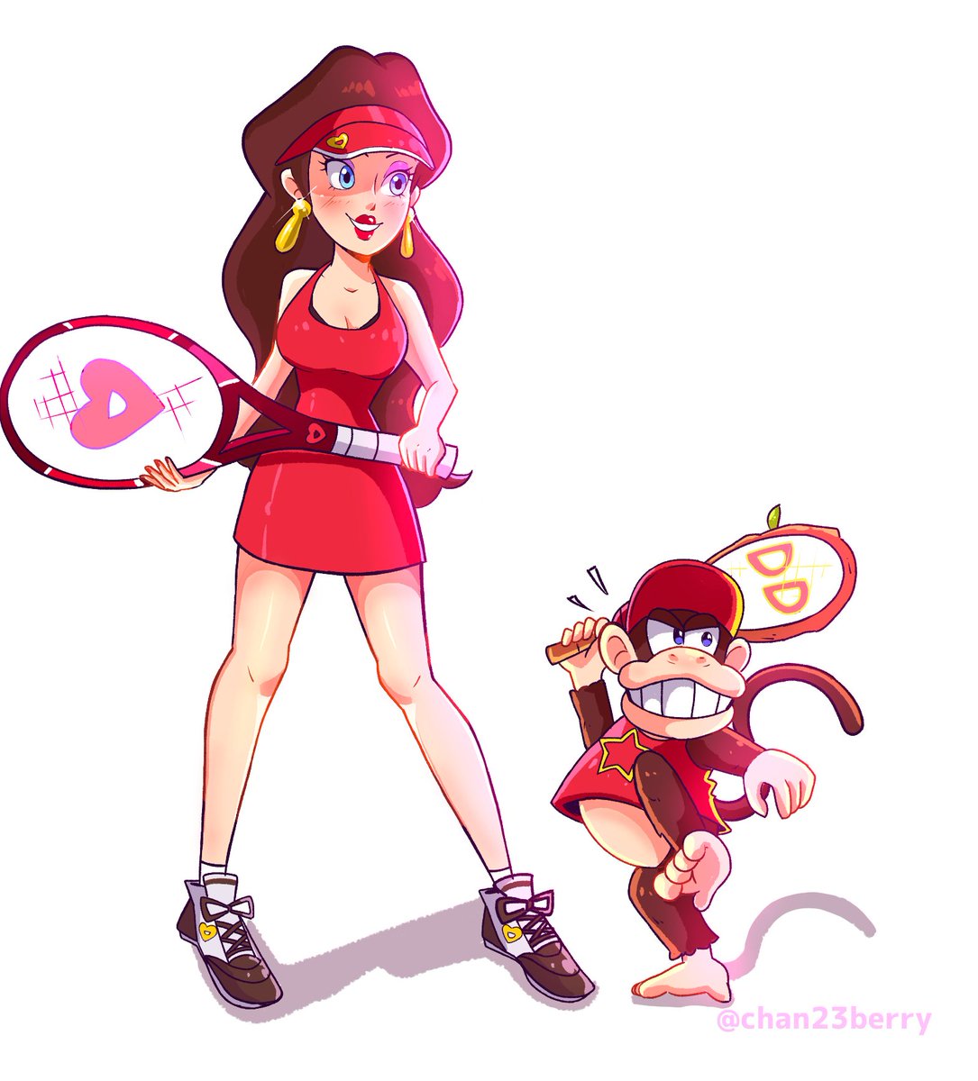 💋Pauline and Diddy Kong 💫

The mayor and famous singer of the new Donk accompanied by the charismatic Diddy 

A peculiar duo but I see them compatible Diddy is fun and Pauline extravagant 

(Next Tulip and kamek) 
#SuperMarioBros #Nintendo #Fanart #Pauline #diddykong #tennis