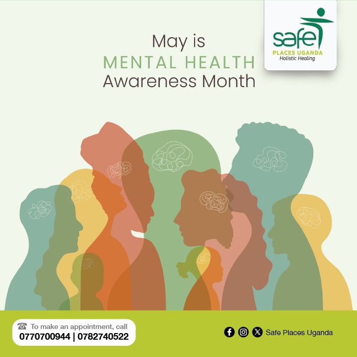 This May, let's shine a light on mental health awareness and encourage open conversations. Advocate, educate & empower. Together, we can make a difference and break the stigma. #SafePlacesUG #MentalHealthAwarenessMonth #MentalHealthUG