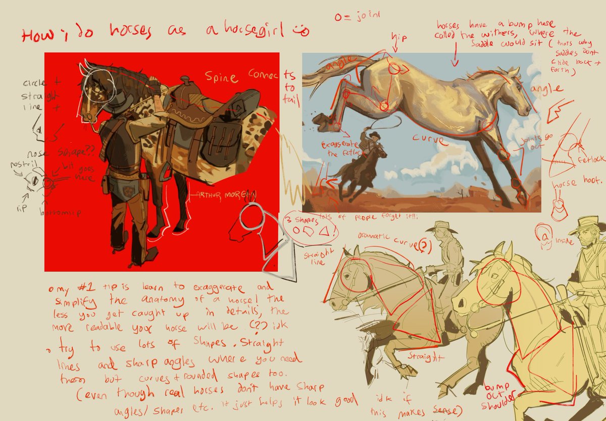 could u give some tips on how to draw horses — it’s rly funny u say this I just posted a short tutorial on my tiktok this morning lol! Here are some more general tips tho : (and please remember I’m not an expert I’m just a 16yo gi… curiouscat.live/starsfishh/pos…