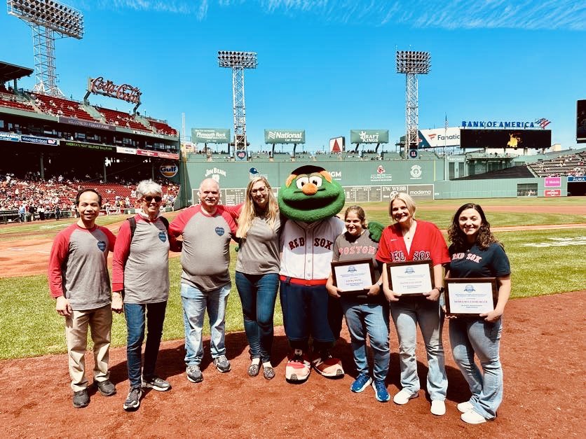 Had a blast at @RedSox #STEM Day engaging MA students. Highlight: honoring PAEMST finalists on-field during pre-ceremony. Go Red Sox! #RedSoxSTEMDay #PAEMST