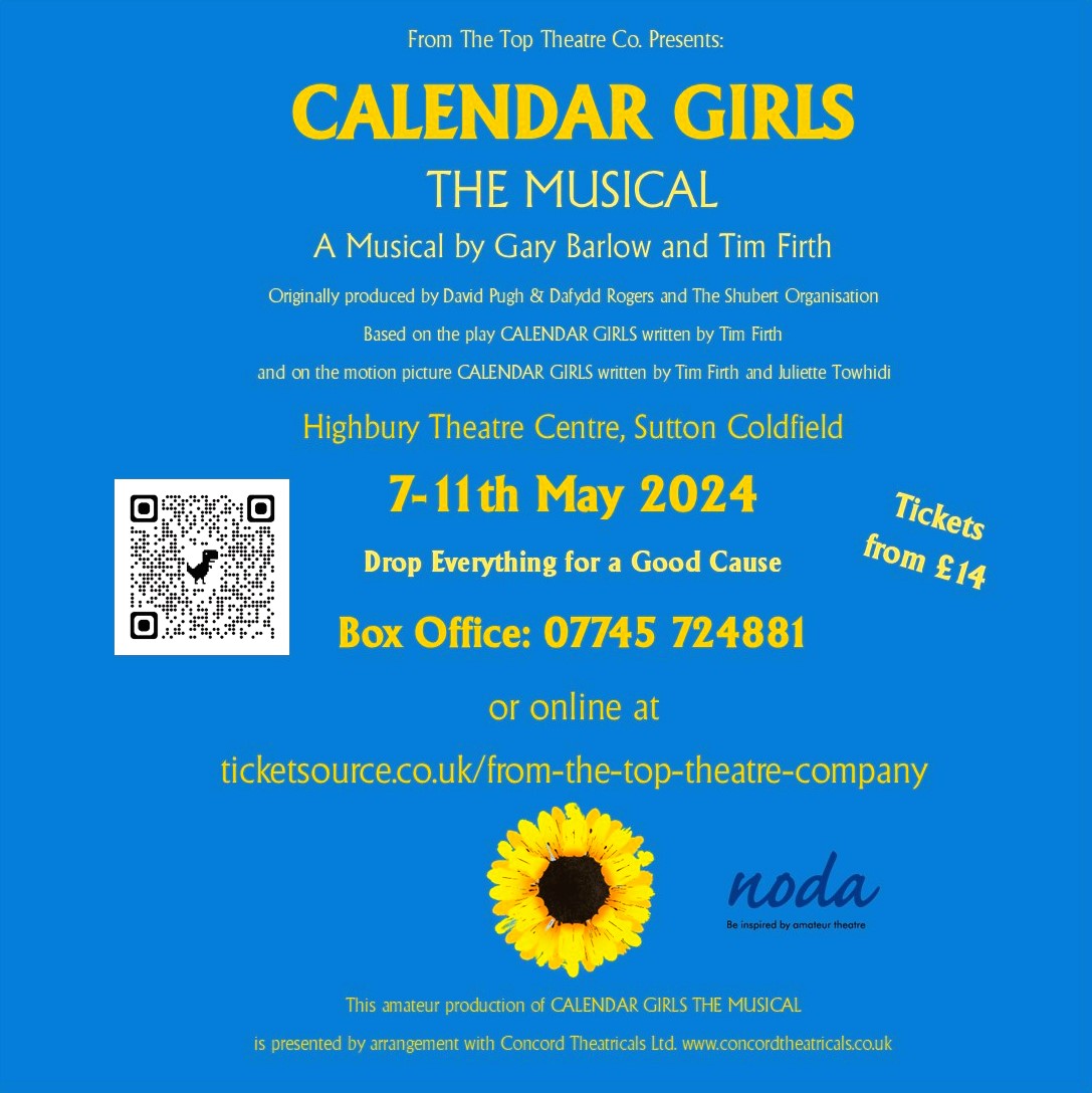 Calendar Girls The Musical @highburytheatre 

May 7-11 @ftt_theatre 
Tickets: highburytheatre.co.uk
#SuttonColdfield #BrumHour