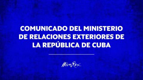 Comunicado del Ministerio de Relaciones Exteriores de la República de #Cuba sobre #China y #Cuba 🇨🇺🇨🇳👏 cubaminrex.cu/es/comunicado-…