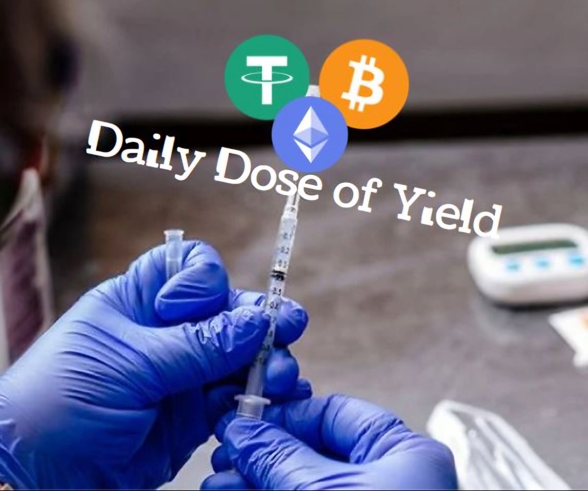 Papy DeFi Daily Yield n°62 • Blue Chip APY: 394% $vETH - $wstETH on @AuraFinance on Ethereum • Stablecoin APY: 1406% $USDC - $DOLA on @AuraFinance on Optimism • Degen APY: 5333% $SOL - $UAE on @orca_so on Solana