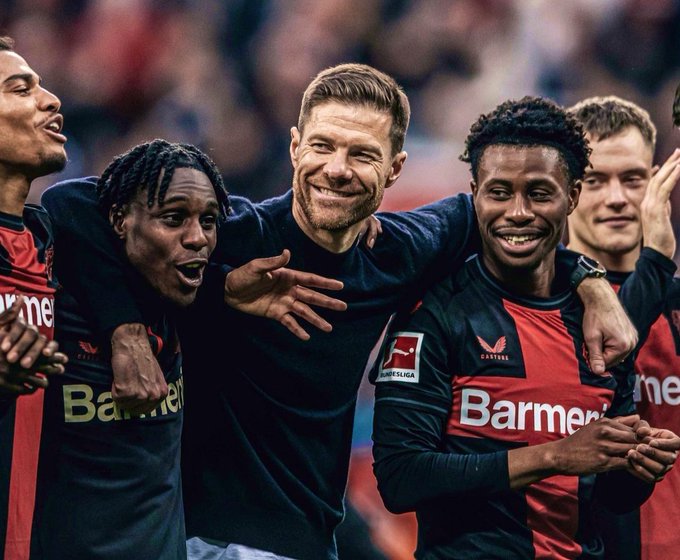 FT: Frankfurt 1-5 Bayer Leverkusen.

32 OUT OF 32 BUNDESLIGA GAMES UNBEATEN THIS SEASON AND STILL IN THE RACE FOR WINNING THE TREBLE! 🌟🌟🌟