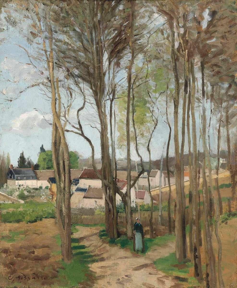 'El pueblo a través de los árboles' 1869
Por Camille Pissarro
Óleo sobre lienzo
Colección privada