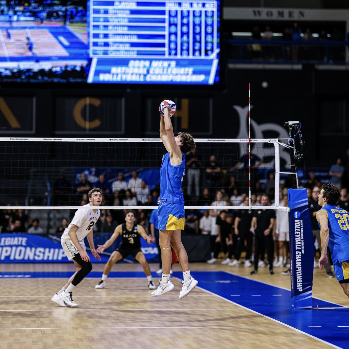 Congratulations to our NCAA MVB All-Tournament Team selections: Ethan Champlin (Most Outstanding Player), Merrick McHenry and Andrew Rowan! #GoBruins