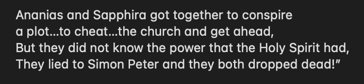 Imagine if you had no background in evangelicalism and visited a church with your kids one Sunday only to hear a children's class singing this song with excitement set to ferris wheel music.