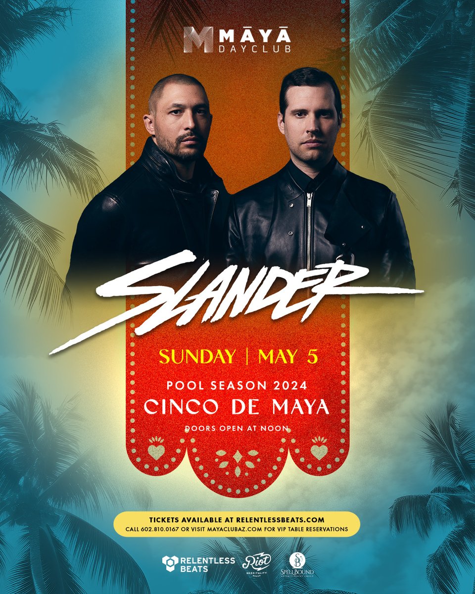 THINGS ARE ABOUT TO GET REAL SPICY, Y'ALL 🌶 TODAY! Come celebrate Cinco De Mayo at Cinco De Maya with @slanderofficial bringing absolute heat to the decks 🔥