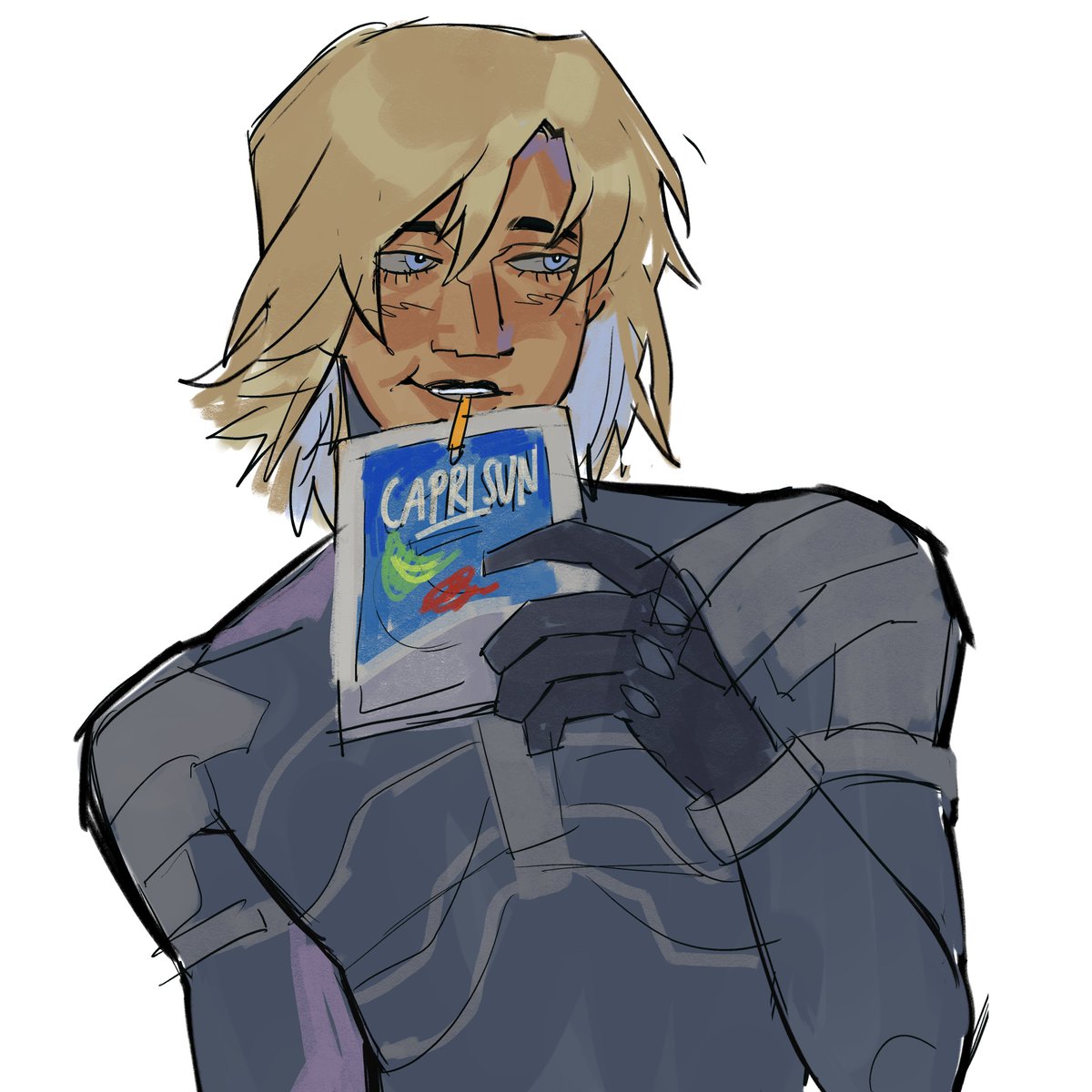 raiden drinking a caprisun bc why not #mgs