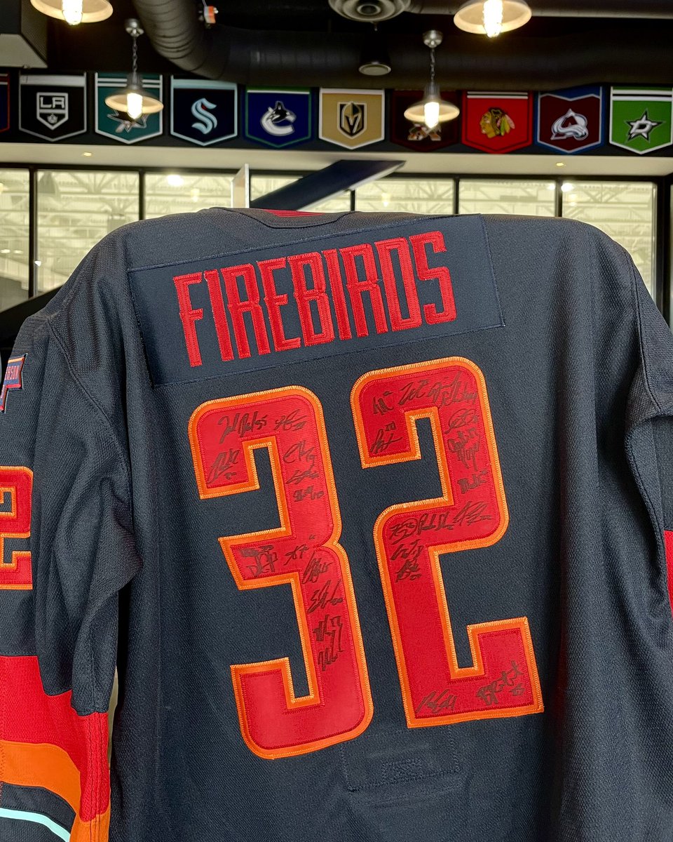 3pm today, game 2, at 32 Bar & Grill. Help us #FuelTheFire for the @Firebirds playoff run and this team-signed jersey could be yours 🔥👀 More details → bit.ly/32BarGrill