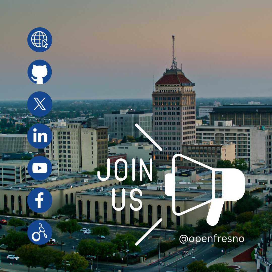 Open Fresno (@openfresno) on Twitter photo Stay up-to-date with all things <a href="/openfresno/">Open Fresno</a> through our socials:👇
Facebook - facebook.com/openfresno
Instagram - instagram.com/openfresno
LinkedIn - linkedin.com/company/openfr…
Meetup - meetup.com/openfresno
GitHub - github.com/openfresno
#civictech #tech4good #fresnotech Stay up-to-date with all things <a href="/openfresno/">Open Fresno</a> through our socials:👇
Facebook - facebook.com/openfresno
Instagram - instagram.com/openfresno
LinkedIn - linkedin.com/company/openfr…
Meetup - meetup.com/openfresno
GitHub - github.com/openfresno
#civictech #tech4good #fresnotech
