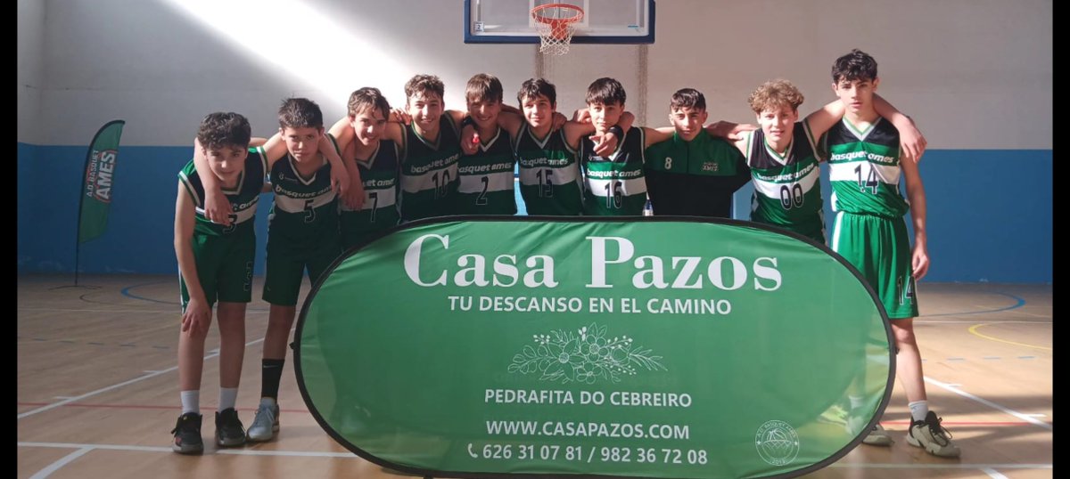 adbasquetames's tweet photo. BÁSQUET AMES
@adbasquetames
El equipo infantil masculino se proclama campeón por segundo año consecutivo, los de Basilio  Pampin remontaron una desventaja de 3 puntos del partido de ida.
Nuestra enhorabuena a 
@ADBFontinhas
 por el subcampeonato. https://t.co/4B8lICieiq