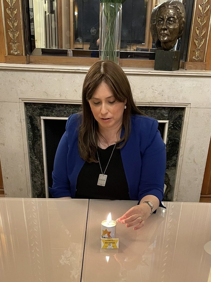 This #YomHashoah, I light a candle in memory of Mosze Grossberger from Hungary. Aged 19, he was murdered at Auschwitz. Today, we remember Mosze and the 6 million Jewish men, women and children who were systematically murdered by the Nazis in the Holocaust.🕯️ @yellowcandleuk…