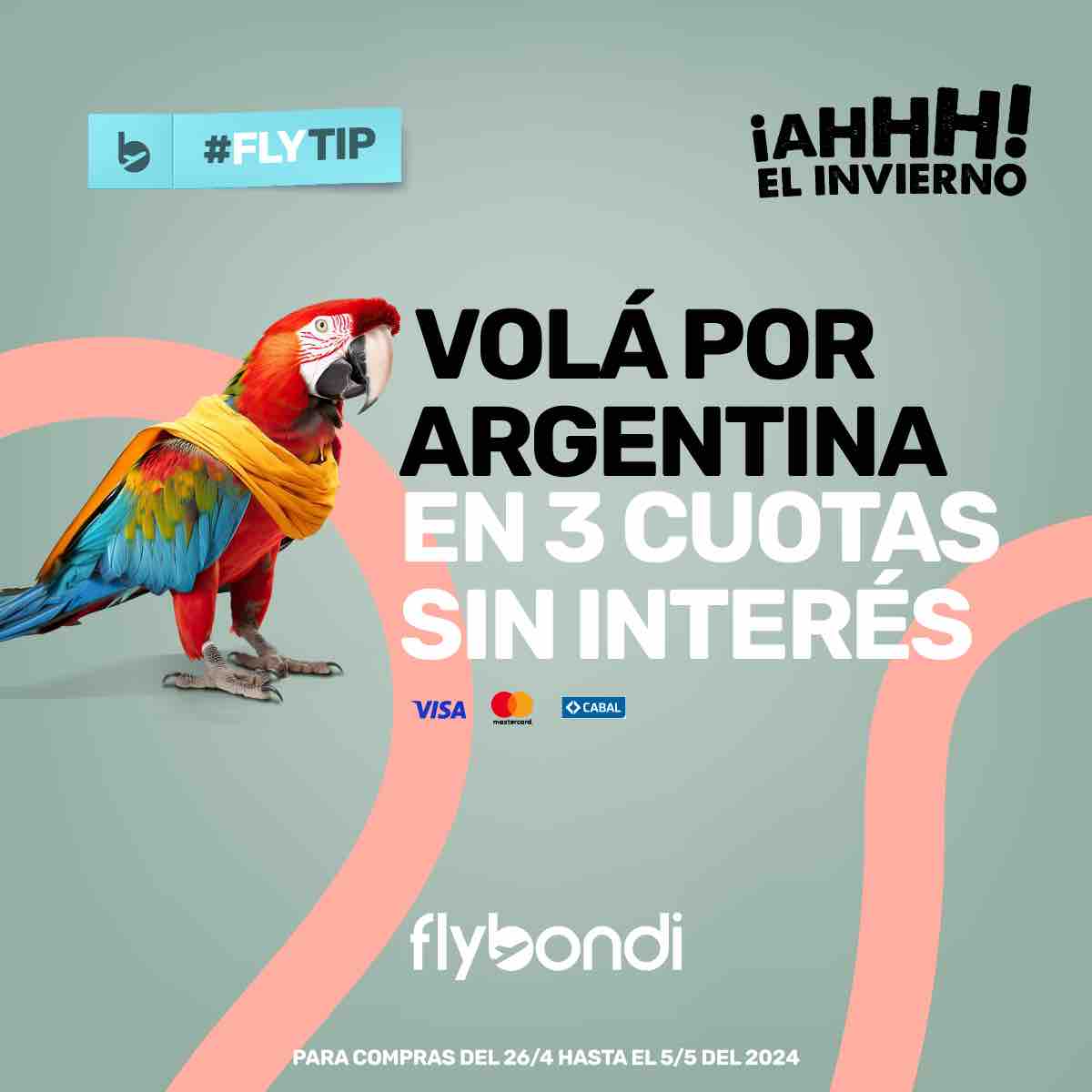 Son 1, 2, 3 las cuotas sin interés 💛 Mandale al click acá 👉 bit.ly/3kl0aFn y volá por Argentina #UltraLowCost✈️ #Flybondi #LaLibertadDeVolar