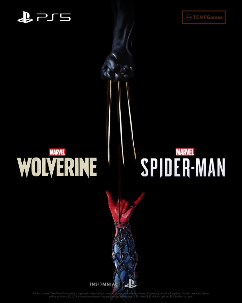 Spider-Man X Wolverine PS5 cross over 
⠀ ⠀ ⠀ ⠀ ⠀ ⠀ ⠀ ⠀ ⠀ ⠀  ⠀ ⠀ ⠀ ⠀ ⠀ ⠀ ⠀ ⠀ ⠀ ⠀  
It’s already been confirmed that insomniac’s Spider Man and Wolverine games are in the same universe 
⠀ ⠀ ⠀ ⠀ ⠀ ⠀ ⠀ ⠀ ⠀ ⠀  ⠀ ⠀ ⠀ ⠀ ⠀ ⠀ ⠀ ⠀ ⠀ ⠀  
All that’s…