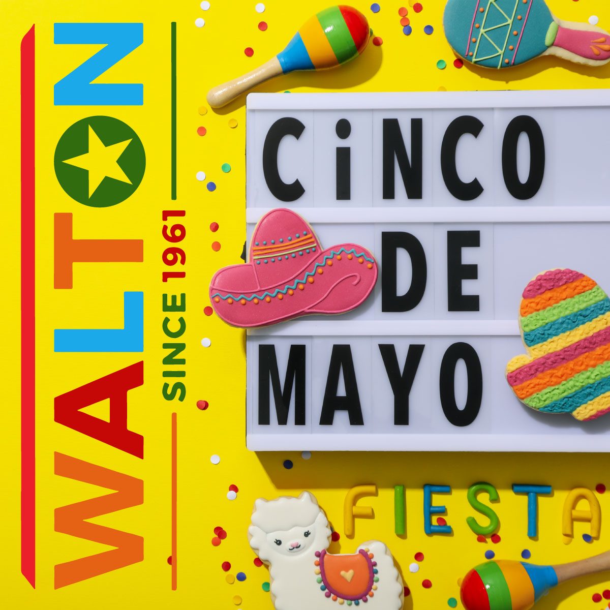 Happy Cinco de Mayo, y'all! Wishing you a festive and safe Cinco de Mayo from all of us at Walton! #CincoDeMayo #RoofingFiesta