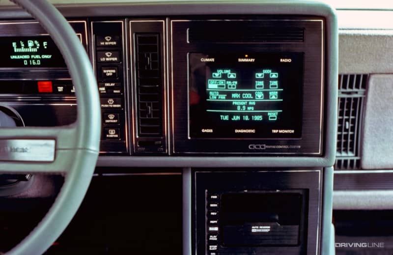 The Buick Riviera (1986) had a CRT touch screen