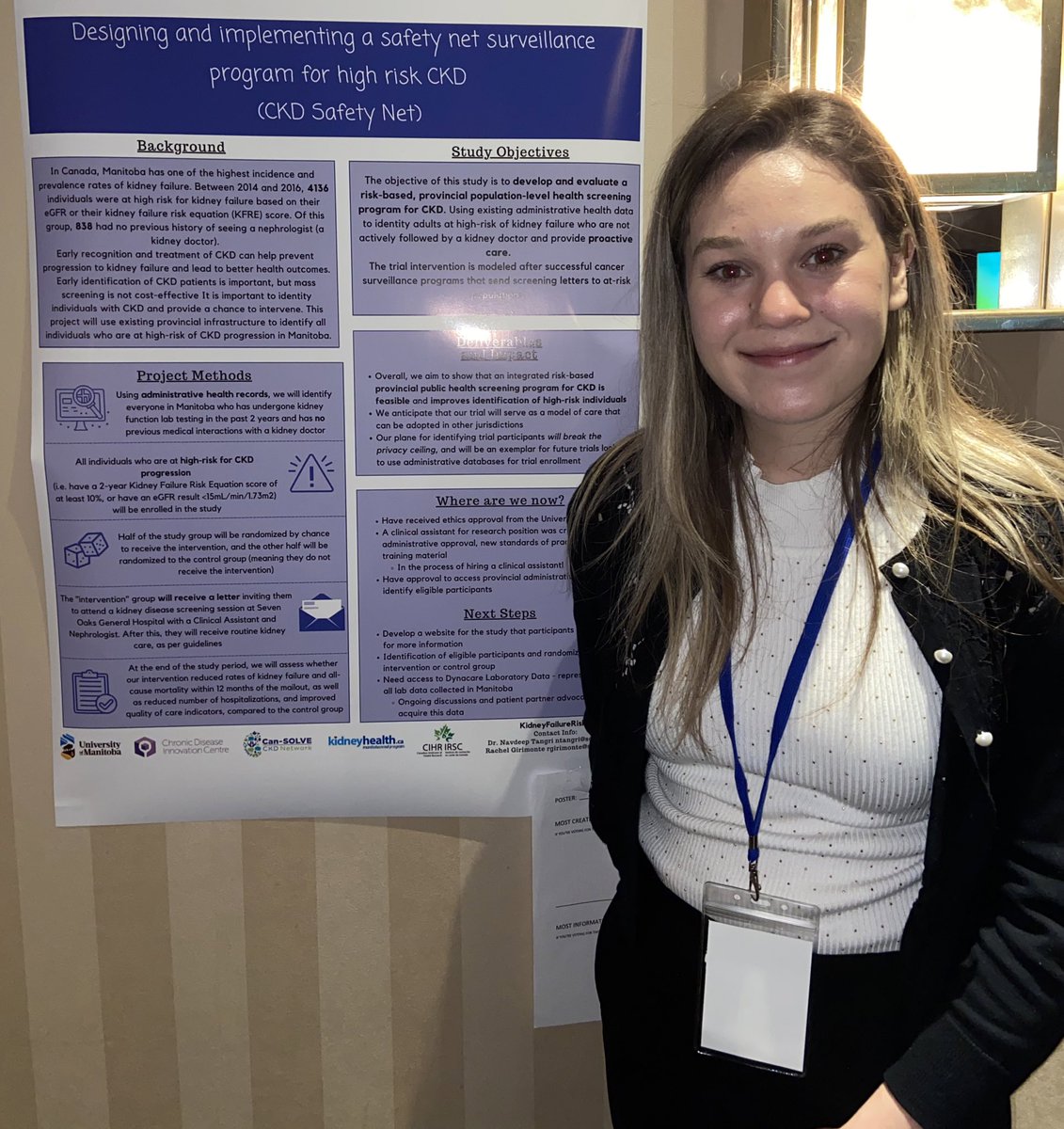 #CanSOLVE2024 - Rachel, CDIC Research Coordinator/Analyst, with her Safety Net poster!