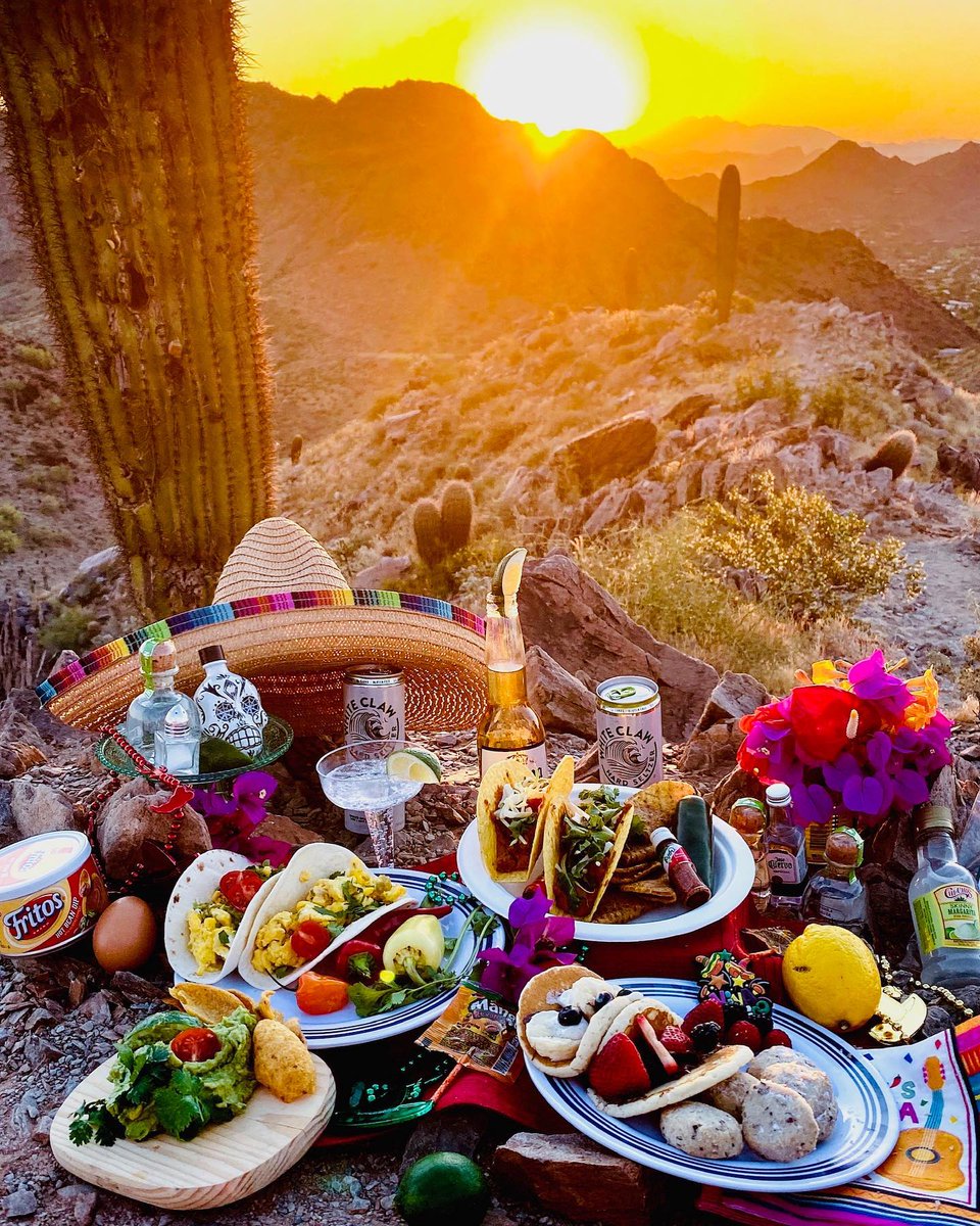 Taco 'bout a reason to celebrate! 🌮 #CincoDeMayo You can find signs of Hispanic influence in the architecture, art, food and language throughout beautiful AZ: bit.ly/3cvKZVQ 📍Hotel McCoy / 📷: @papercutsandcactusthorns 📍Phoenix Mountains Preserve / 📷: @happygohiker
