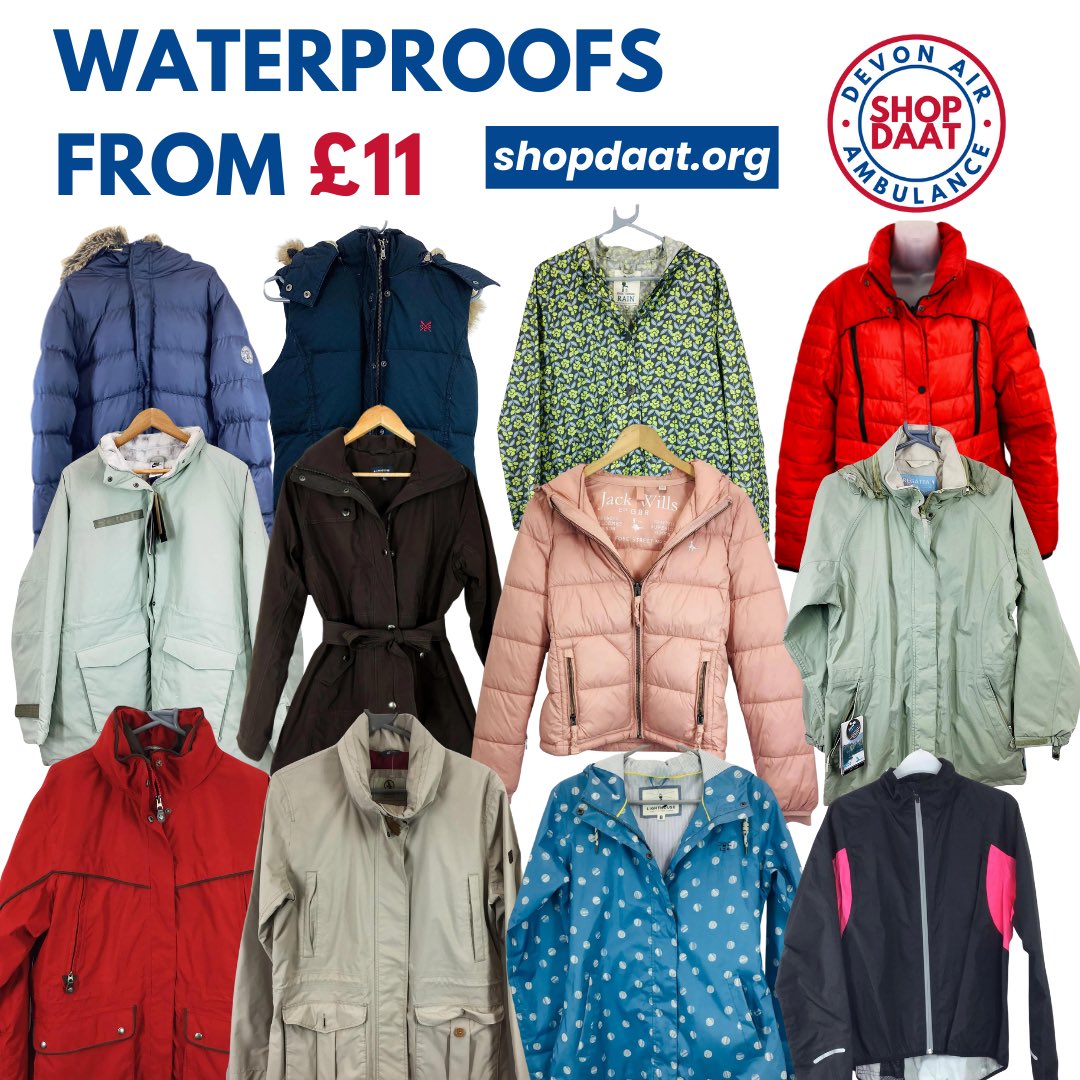 In need of some emergency waterproofs this May? Then ShopDAAT has you covered! With jackets and coats from £11 and 48hr shipping* as well as free collection from our Barnstaple Hub, you are guaranteed to find a bargain. Browse the full selection here: shopdaat.org