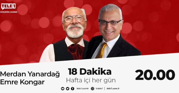 ➤Gerçek haber, yetkin analiz, cesur yorum... Sadece TELE1'de, sadece 18 Dakika'da!

@merdanyanardag @emrkongar

18 Dakika, az sonra TELE1'de!