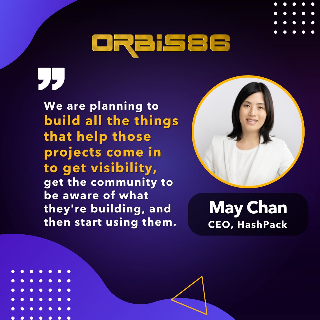 ✨We are planning to create everything necessary to enhance the visibility of projects, make the community aware of their developments, and facilitate their usage.✨ - @may_hashpack, Chief Executive Officer, @HashPackApp 👉Watch Exclusive Insights from May Chan:…